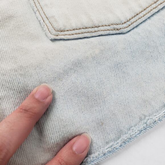 Old Navy Jean Shorts Girls 14 Blue Denim Cut Off Button Fly Adjustable Waist - Picture 9 of 15